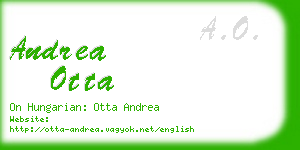 andrea otta business card